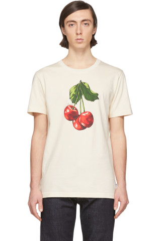 Lanvin: Off-White Cherry T-Shirt | SSENSE