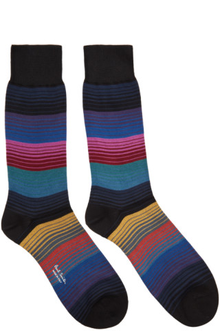 Paul Smith: Multicolor Lenzo Stripe Socks | SSENSE