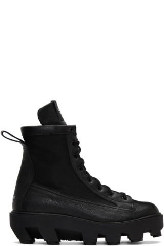 S.R. STUDIO. LA. CA.: Black Therapist Lace-Up Boots | SSENSE