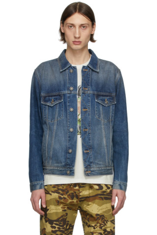 Blue Denim Address Classic Fit Jacket by Givenchy on Sale