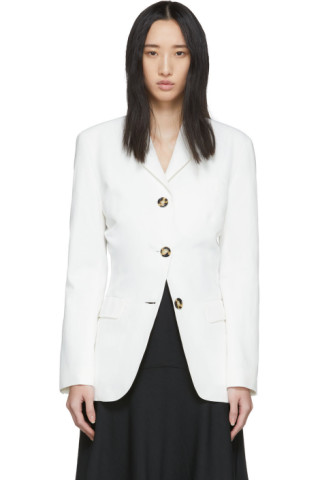 Proenza Schouler: White Cinched Blazer | SSENSE