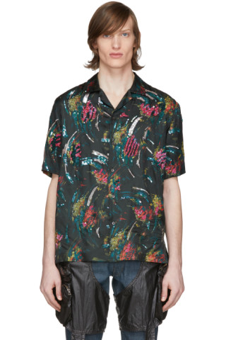 Dries Van Noten: Black Floral Shirt | SSENSE