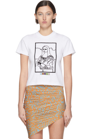 Maisie Wilen: SSENSE Exclusive White Mona Lisa T-Shirt | SSENSE