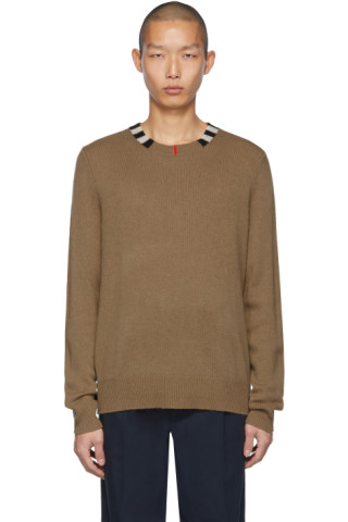 Burberry: Beige Cashmere Noland Sweater | SSENSE