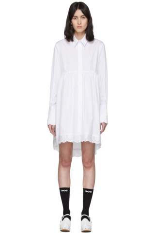 Simone Rocha: White Poplin Frock Shirt | SSENSE