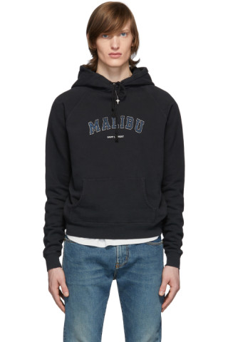 Saint Laurent: Black 'Malibu' Hoodie | SSENSE