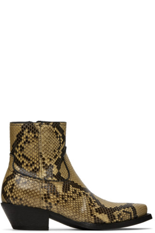 saint laurent snake boots