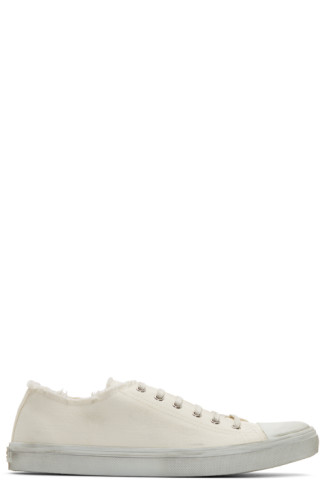 Saint Laurent: Off-White Bedford Sneakers | SSENSE