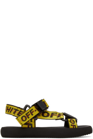 Off-White: SSENSE Canada Exclusive Yellow Micro Trek Sandals | SSENSE