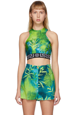 versace jungle print sports bra