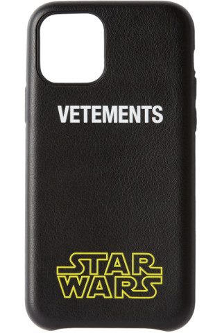 Black STAR WARS Edition Logo iPhone 11 Pro Case by VETEMENTS | SSENSE