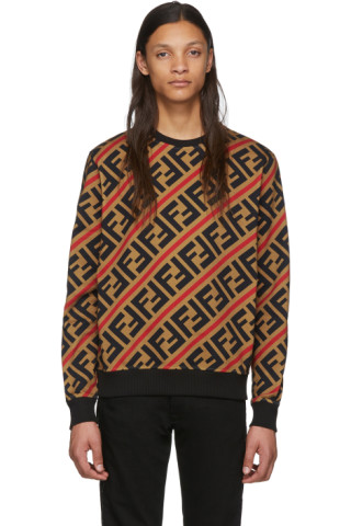 Fendi: Tan 'Forever Fendi' Sweatshirt | SSENSE