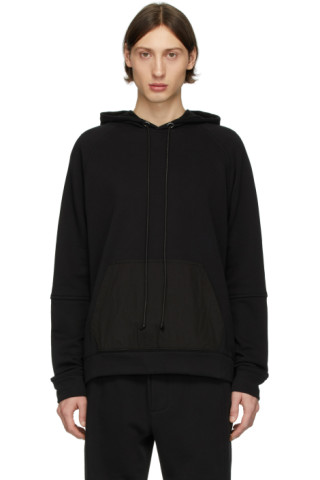 Isabel Benenato: Black Back Zip Detail Hoodie | SSENSE