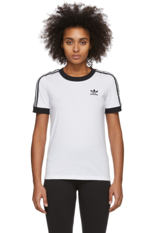 adidas Originals: White 3-Stripes T-Shirt | SSENSE