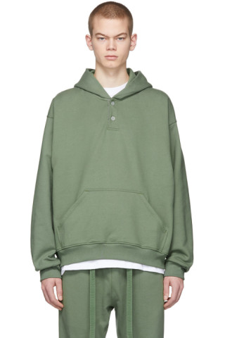 Fear of God: Green 'Sixth Collection' Everyday Henley Hoodie | SSENSE