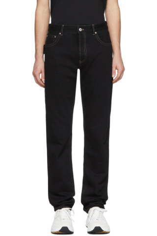 Bottega Veneta: Black Japanese Denim Jeans | SSENSE