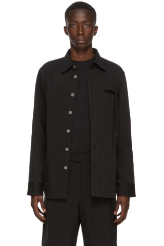 Bottega Veneta: Black Canvas Shirt | SSENSE