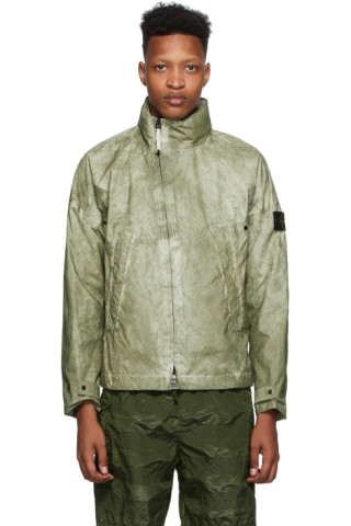 Stone Island: Beige & Khaki Membrana 3L TC Jacket | SSENSE