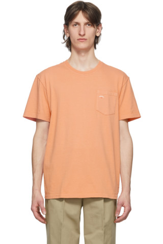 Orange Logo Pocket T-Shirt by Noah on Sale