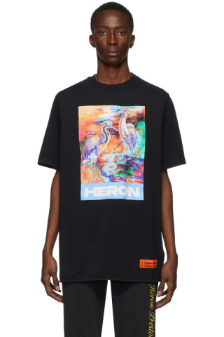 Heron Preston: Black Heron Colors T-Shirt | SSENSE