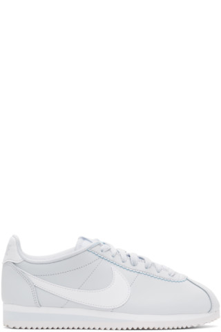 nike cortez white grey