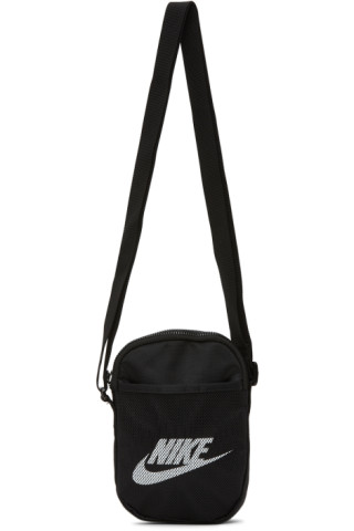 Nike: Black Small Heritage Crossbody Bag | SSENSE