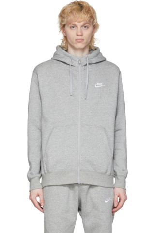 nike grey zip up