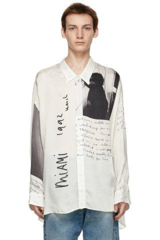 R13: Off-White Anton Corbijn Edition U2 Miami Drop Neck Shirt | SSENSE