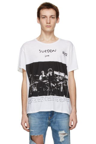 R13: White Anton Corbijn Edition U2 Sweden T-Shirt | SSENSE Canada