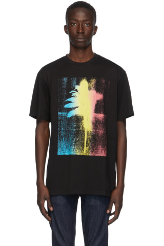 Double Rainbouu: Black Palm T-Shirt | SSENSE