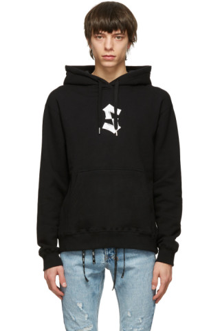 Stolen Girlfriends Club: Black Painted 'S' Hoodie | SSENSE