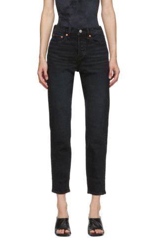 Levi black wedgie jeans clearance