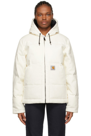 Carhartt Work In Progress: White Brooke Jacket | SSENSE Canada