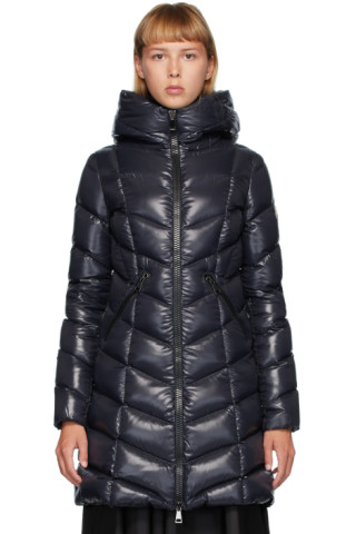 Moncler: Navy Down Marus Coat | SSENSE