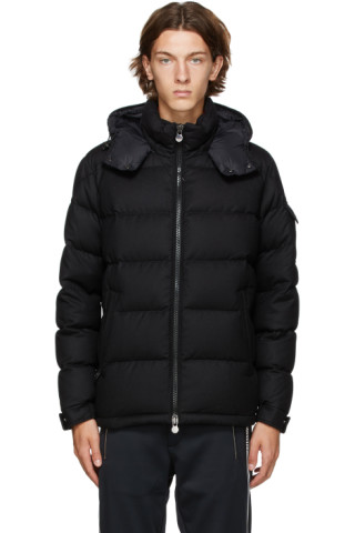 Moncler: Black Down Montgenevre Jacket | SSENSE