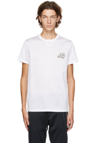 Moncler - Camicia Logo Print Shirt in White Moncler