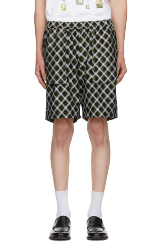 Goodfight: Green Check Illusion Shorts | SSENSE