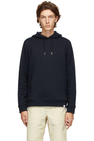 NORSE PROJECTS: Navy Vagn Hoodie | SSENSE