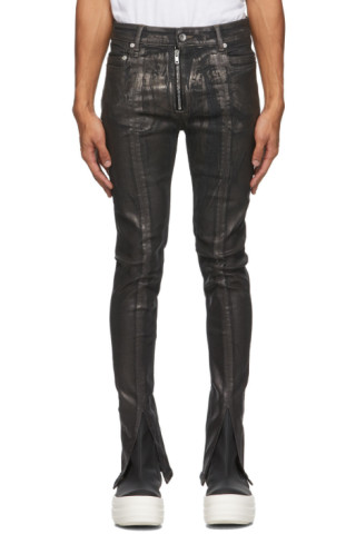 Rick Owens DRKSHDW: Black Slit Tyrone Jeans | SSENSE