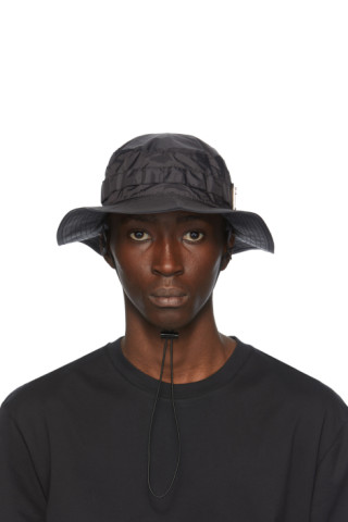 Acne Studios: Black Plaque Bucket Hat | SSENSE