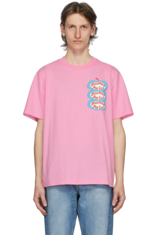 Billionaire Boys Club: Pink Apple Logo T-Shirt | SSENSE