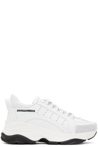 Dsquared2: White Bumpy 551 Sneakers | SSENSE