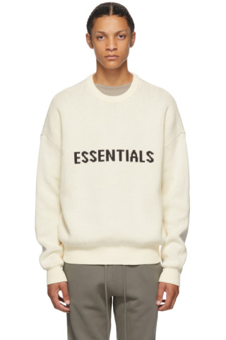 Essentials: Off-White Logo Sweater | SSENSE