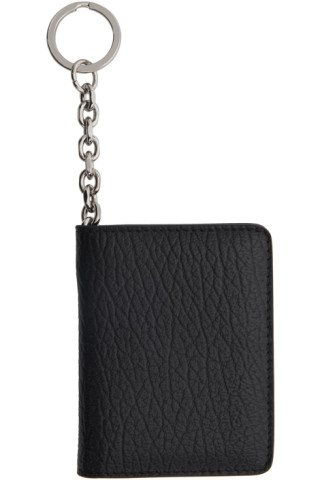 Maison Margiela: Black Bifold Keychain Card Holder | SSENSE