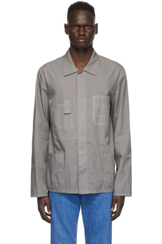 Maison Margiela: Grey Garment-Dyed Shirt | SSENSE