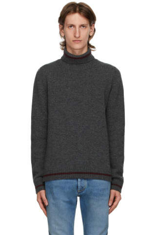 Maison Margiela: Grey Wool Gauge 5 Turtleneck | SSENSE