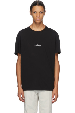 Maison Margiela: Black Makò Cotton T-Shirt | SSENSE