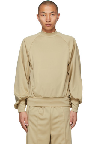 Random Identities: Beige Rich Sleeve Sweatshirt | SSENSE