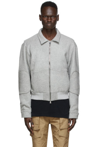 Nahmias: Grey Wool Workman Jacket | SSENSE