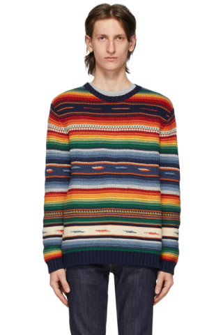 Polo Ralph Lauren: Multicolor Serape Sweater | SSENSE